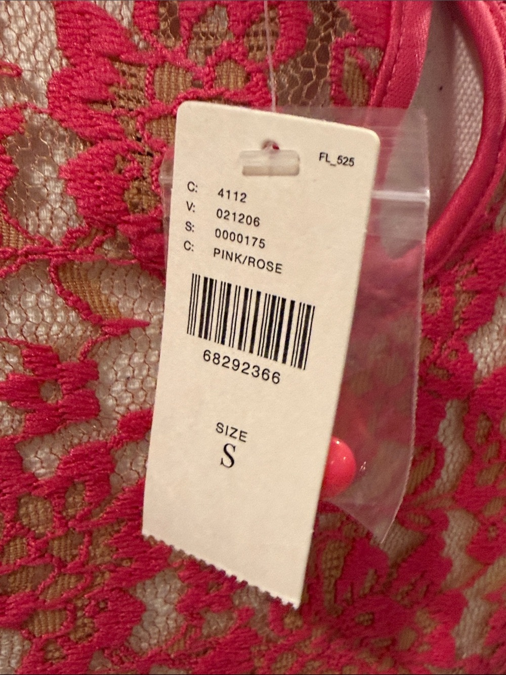 NWT Anthropologie Dolan Lace Top Pink Rose in Size S NEW WITH TAGS - Picture 5 of 12